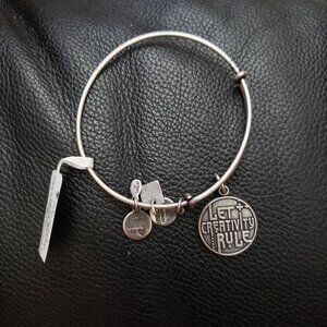 NWT Alex & Ani silver creativity rule bracelet  A-311